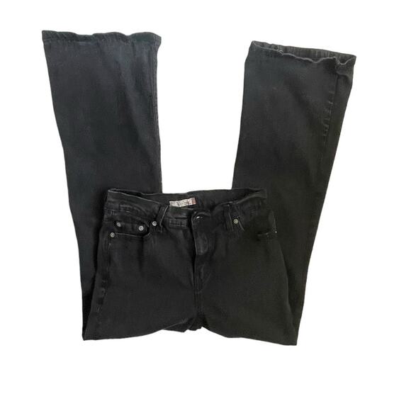 Y2K VTG Levis 512 Perfectly Slimming Jeans Women 10M Black Bootcut Western - Picture 12 of 13